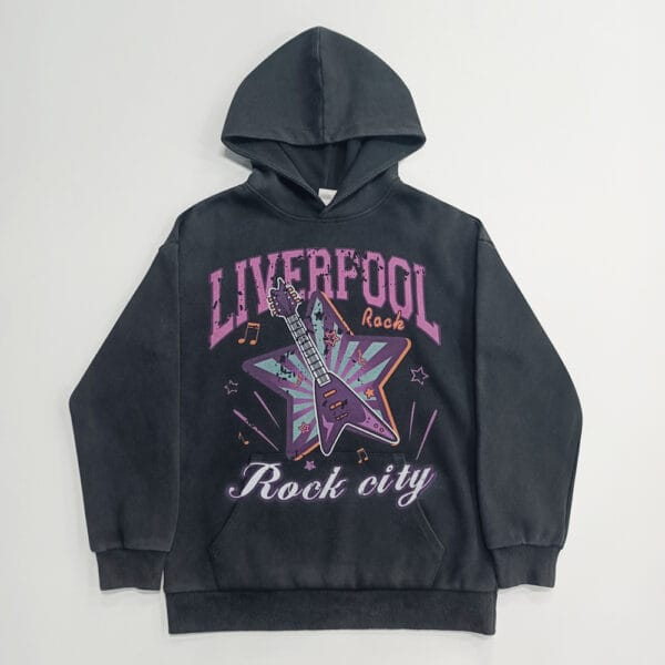 High street retro washed vintage hooded sweatshirt for men and women's street fashion brand, loose and slimming, high-end feeling 2025 new model
